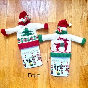 Holiday Bottle Sweater Set - Red, Green, White